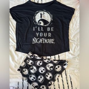 Short pajama set nightmare before Christmas authentic.